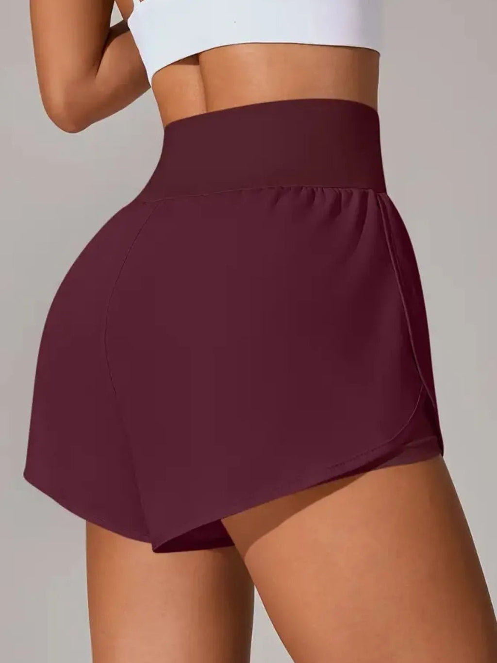 Pocketed High Waist Active Shorts - TheMomCo.