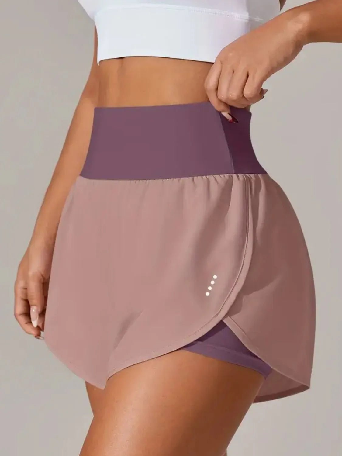 Pocketed High Waist Active Shorts - TheMomCo.