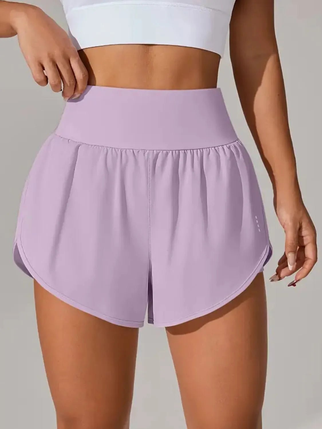 Pocketed High Waist Active Shorts - TheMomCo.