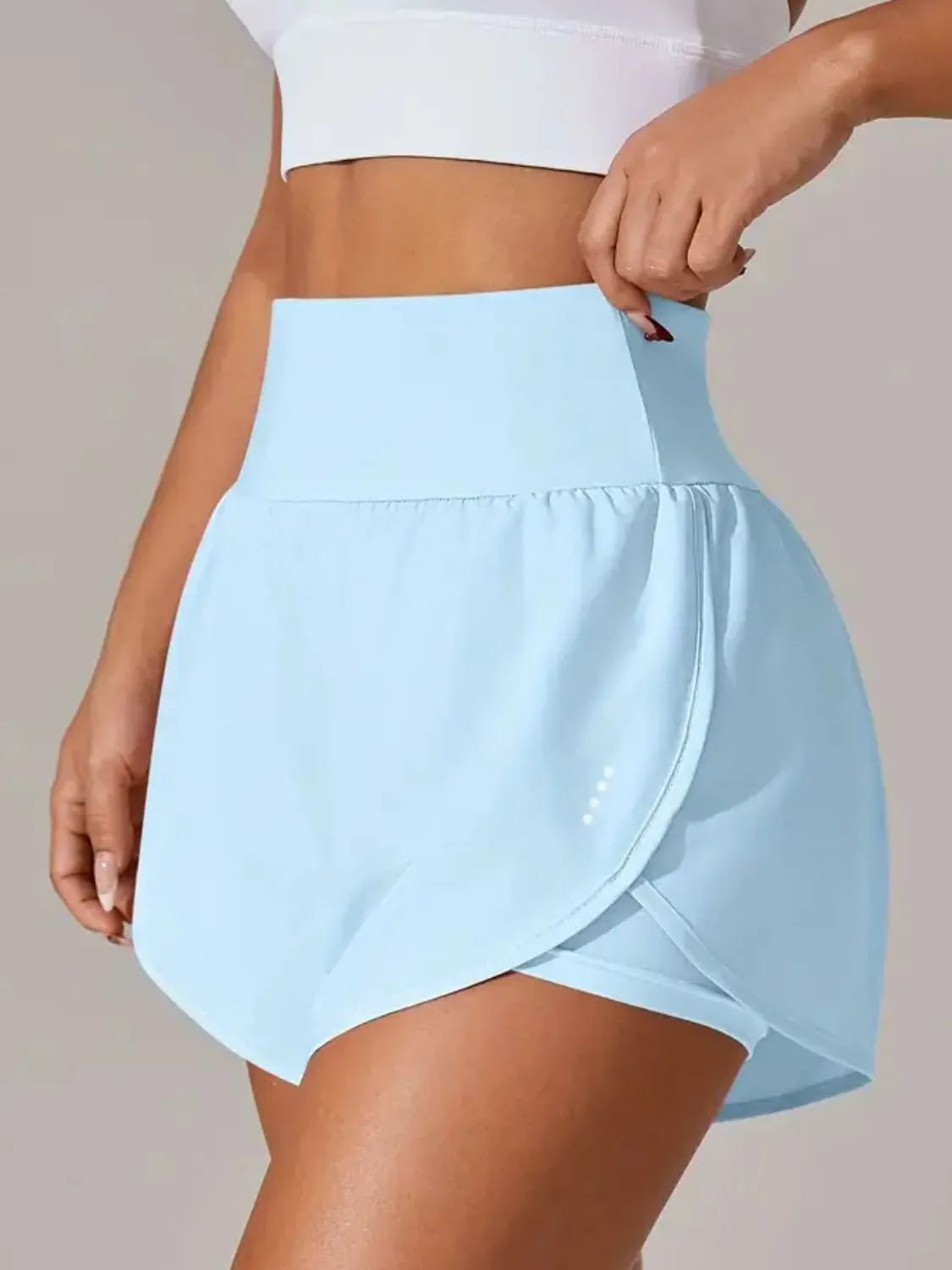 Pocketed High Waist Active Shorts - TheMomCo.