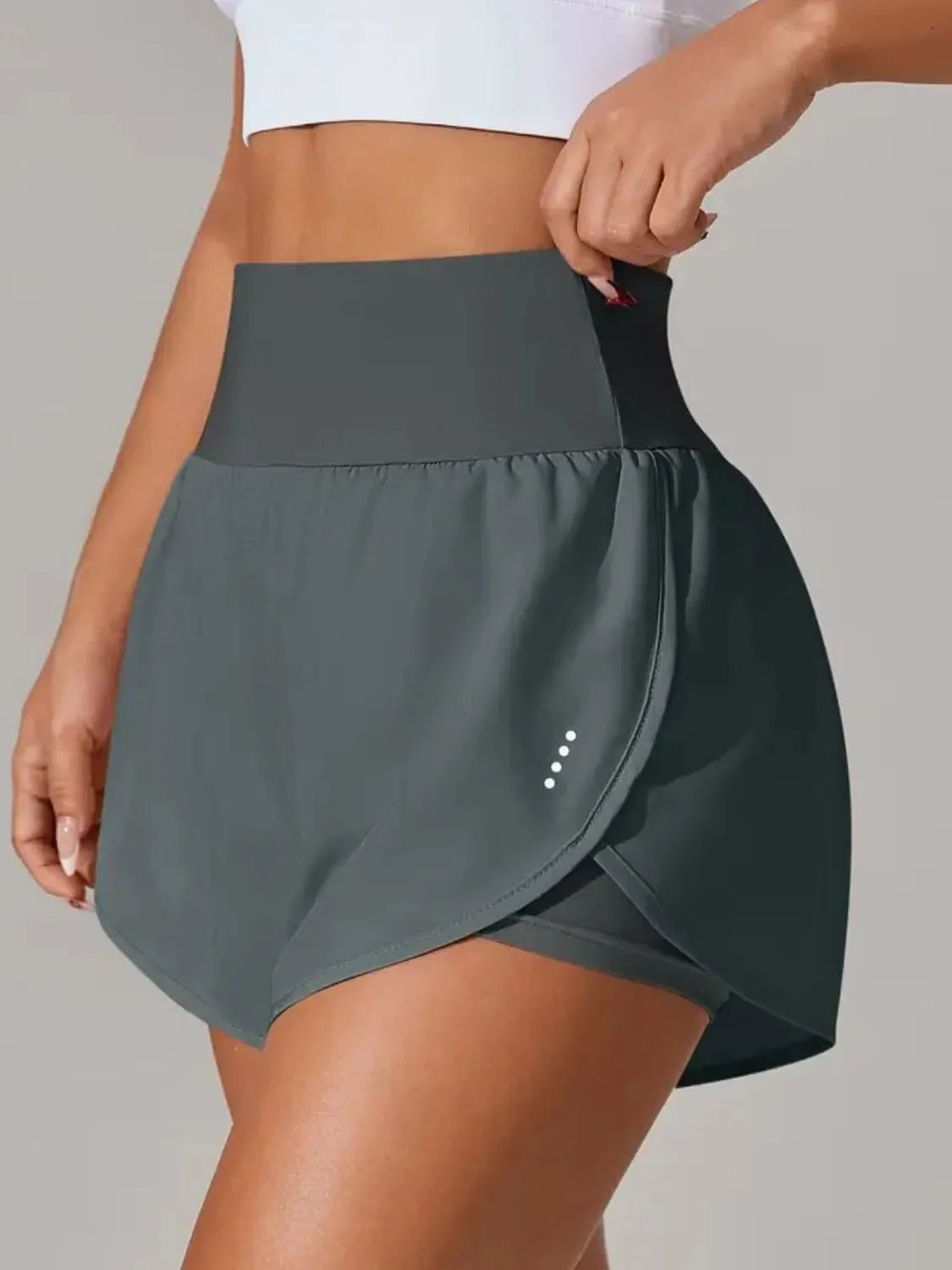 Pocketed High Waist Active Shorts - TheMomCo.