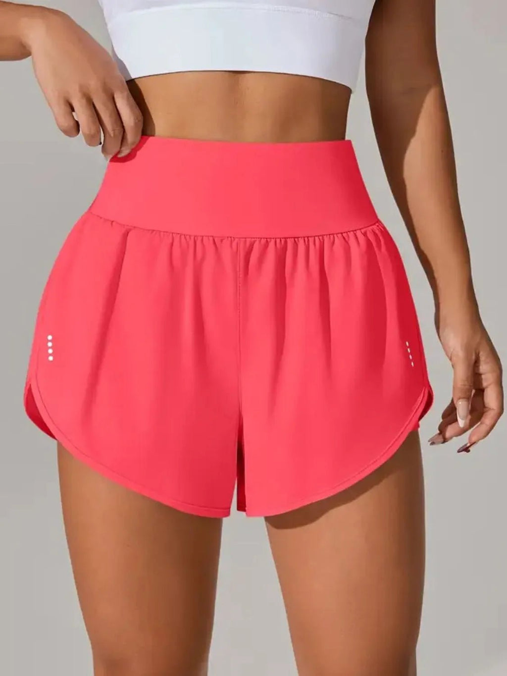 Pocketed High Waist Active Shorts - TheMomCo.