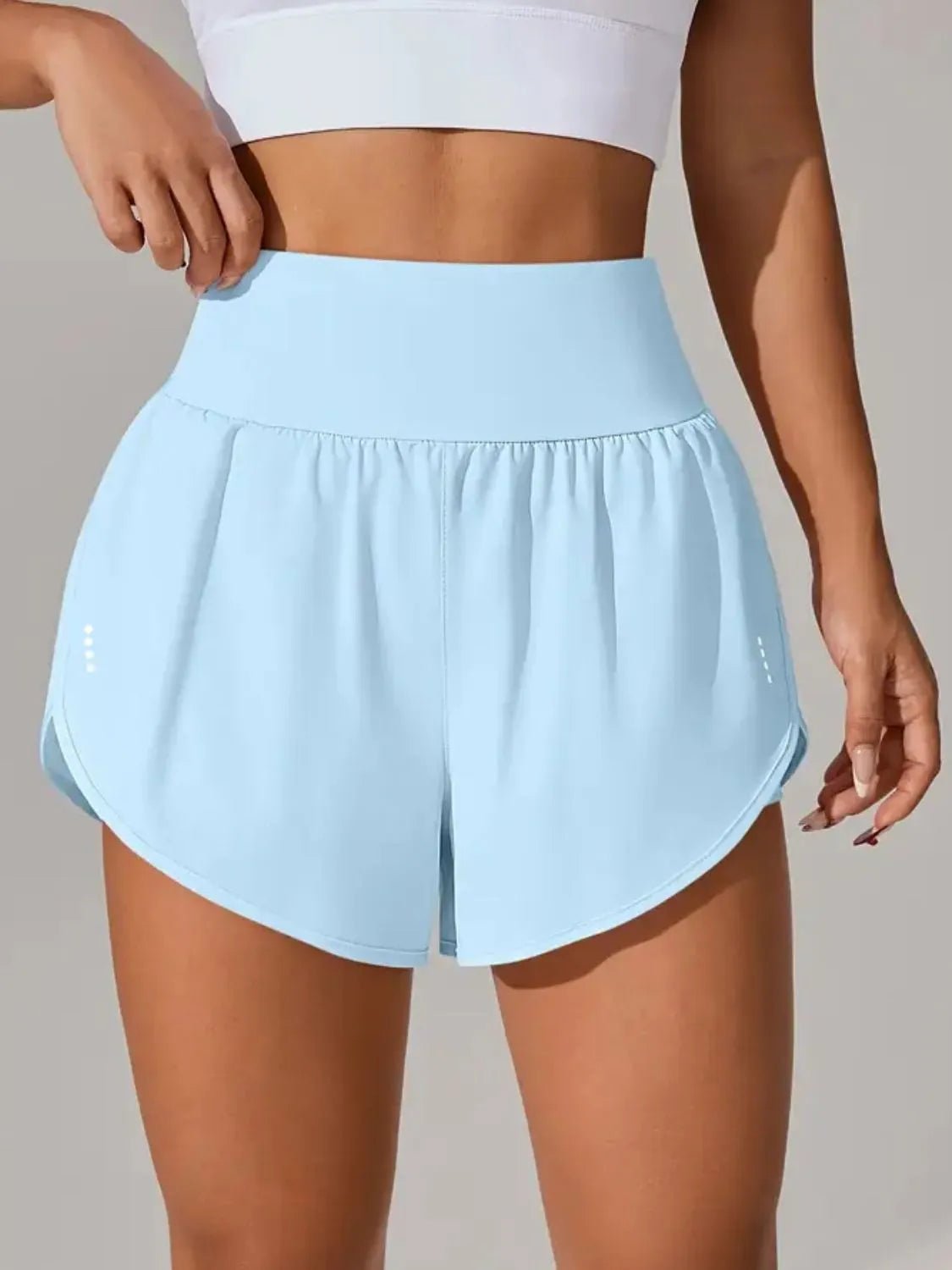 Pocketed High Waist Active Shorts - TheMomCo.