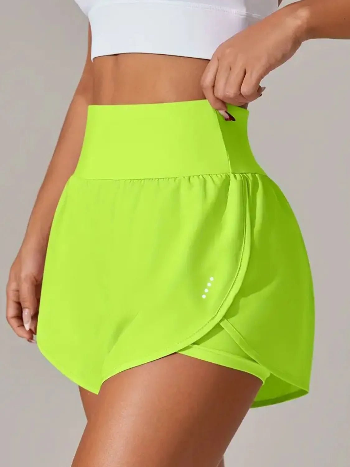 Pocketed High Waist Active Shorts - TheMomCo.