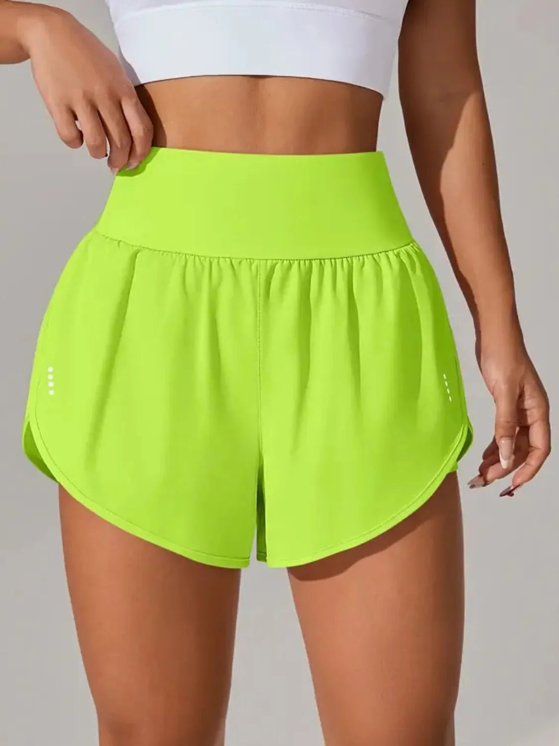 Pocketed High Waist Active Shorts - TheMomCo.