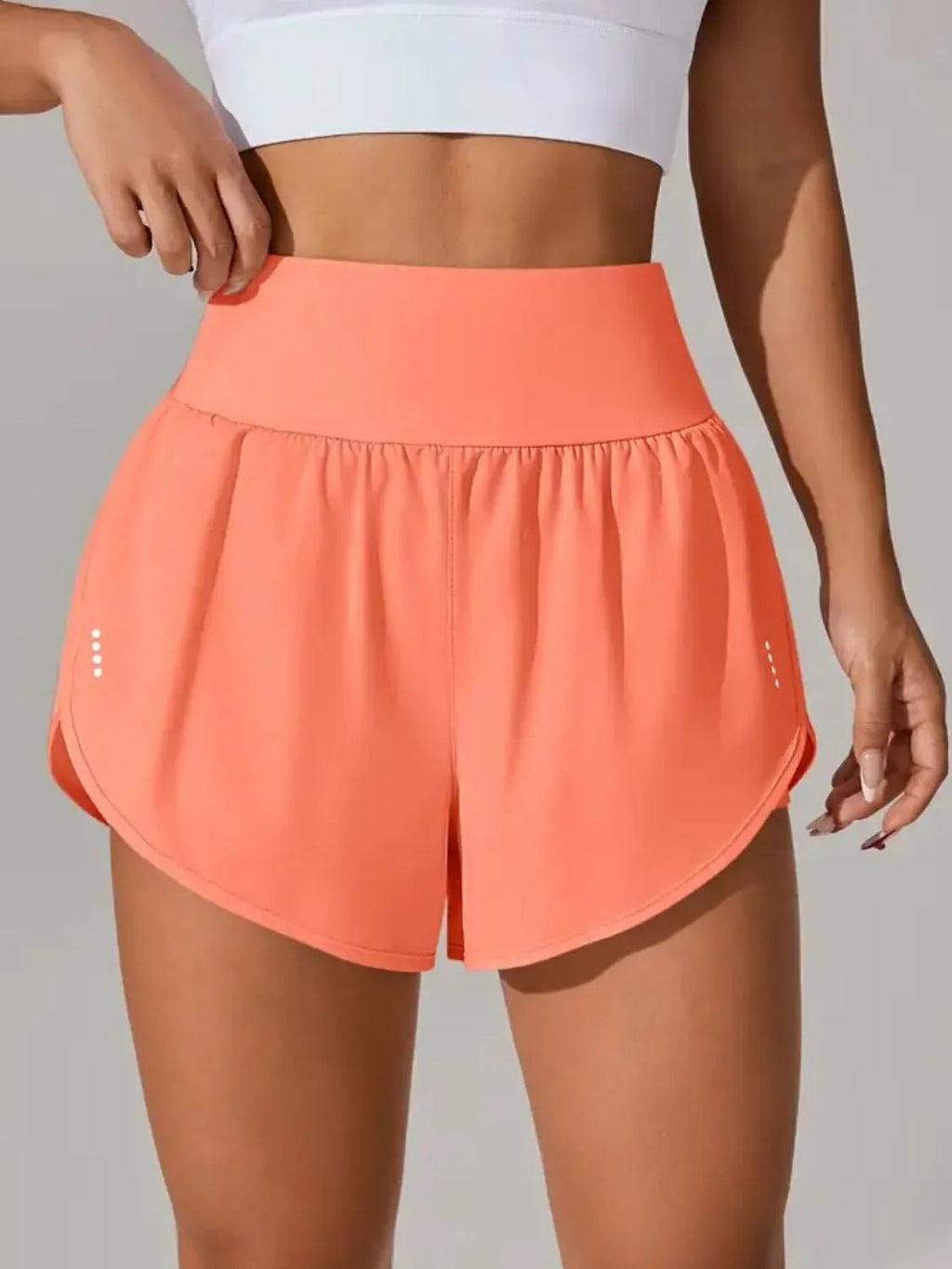 Pocketed High Waist Active Shorts - TheMomCo.