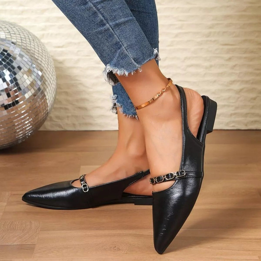 Point Toe Slingback Sandals - TheMomCo.