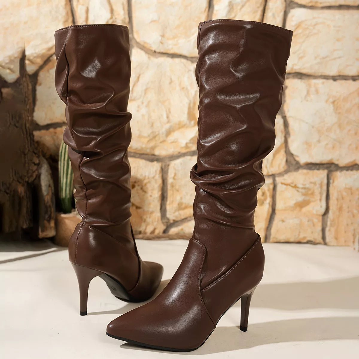 Point Toe Stiletto Boots - TheMomCo.