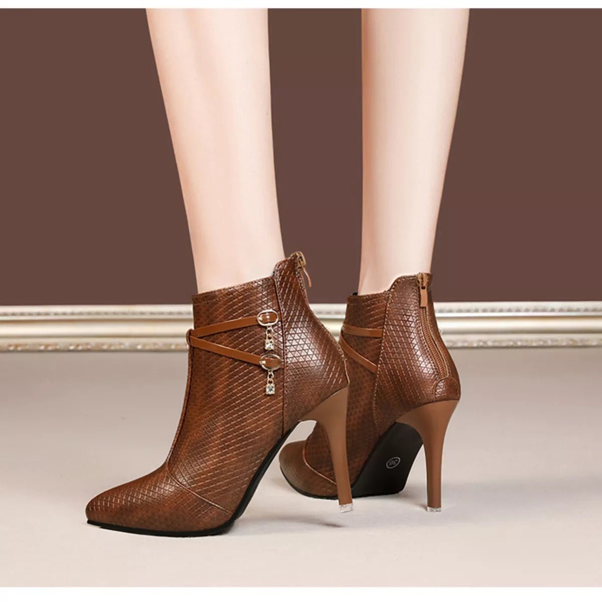 Pointed-Toe Stiletto Ankle Boots - TheMomCo.