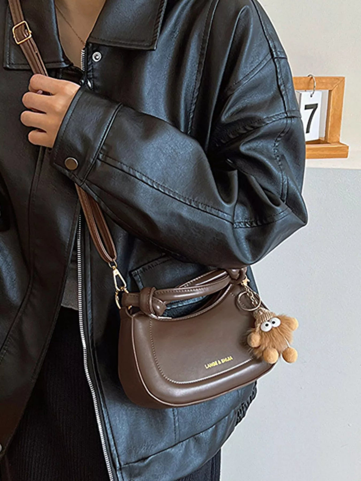 PU Leather Crossbody Bag - TheMomCo.