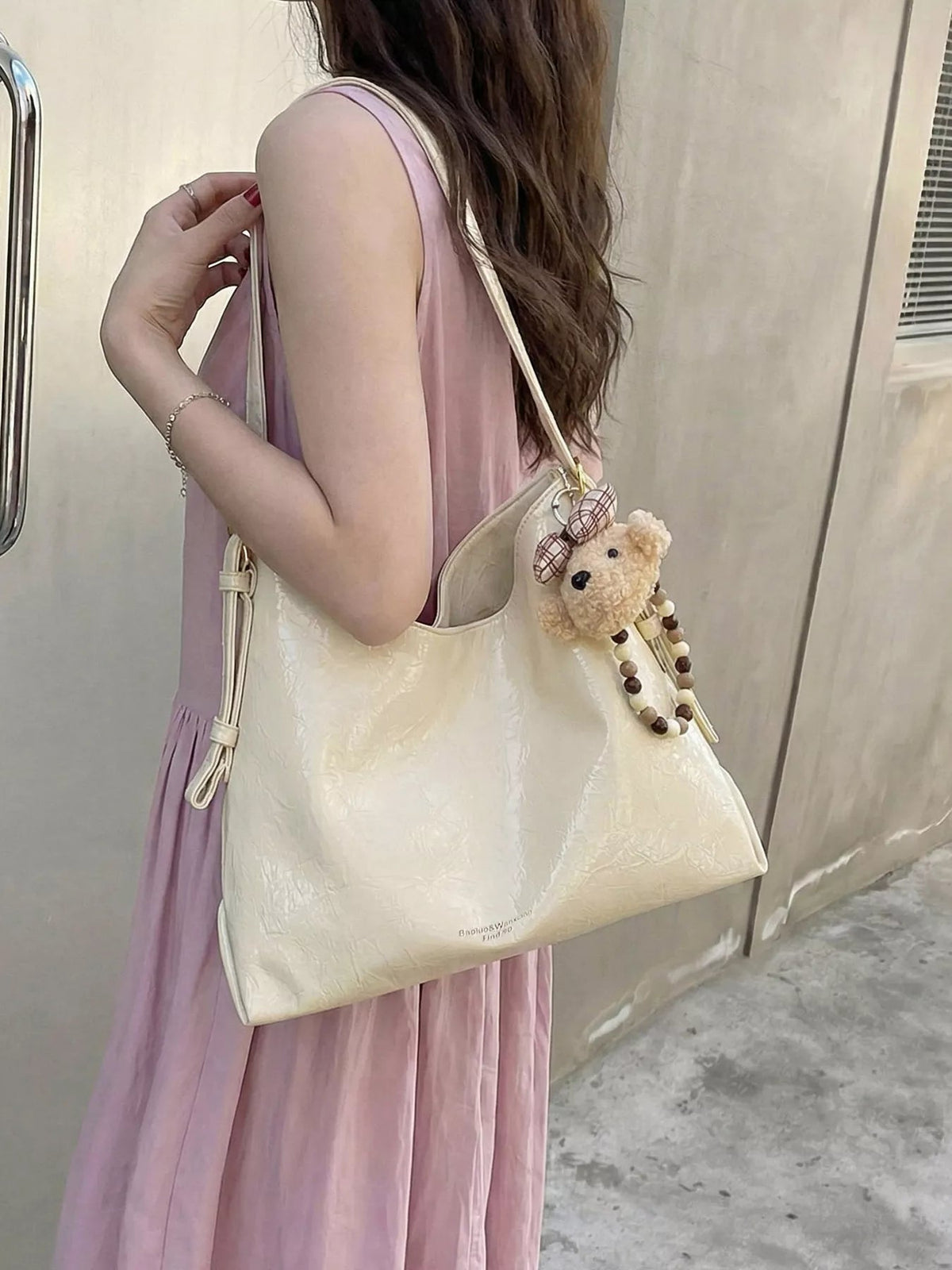 PU Leather Shoulder Bag - TheMomCo.