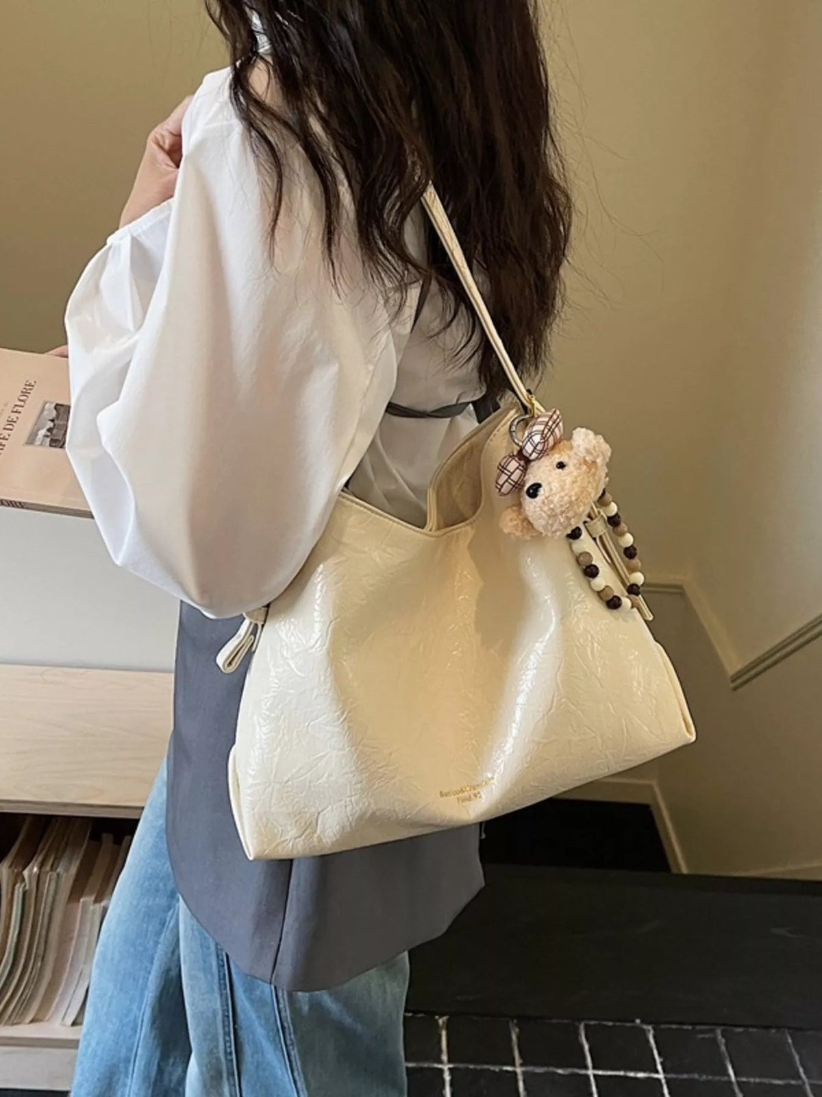 PU Leather Shoulder Bag - TheMomCo.