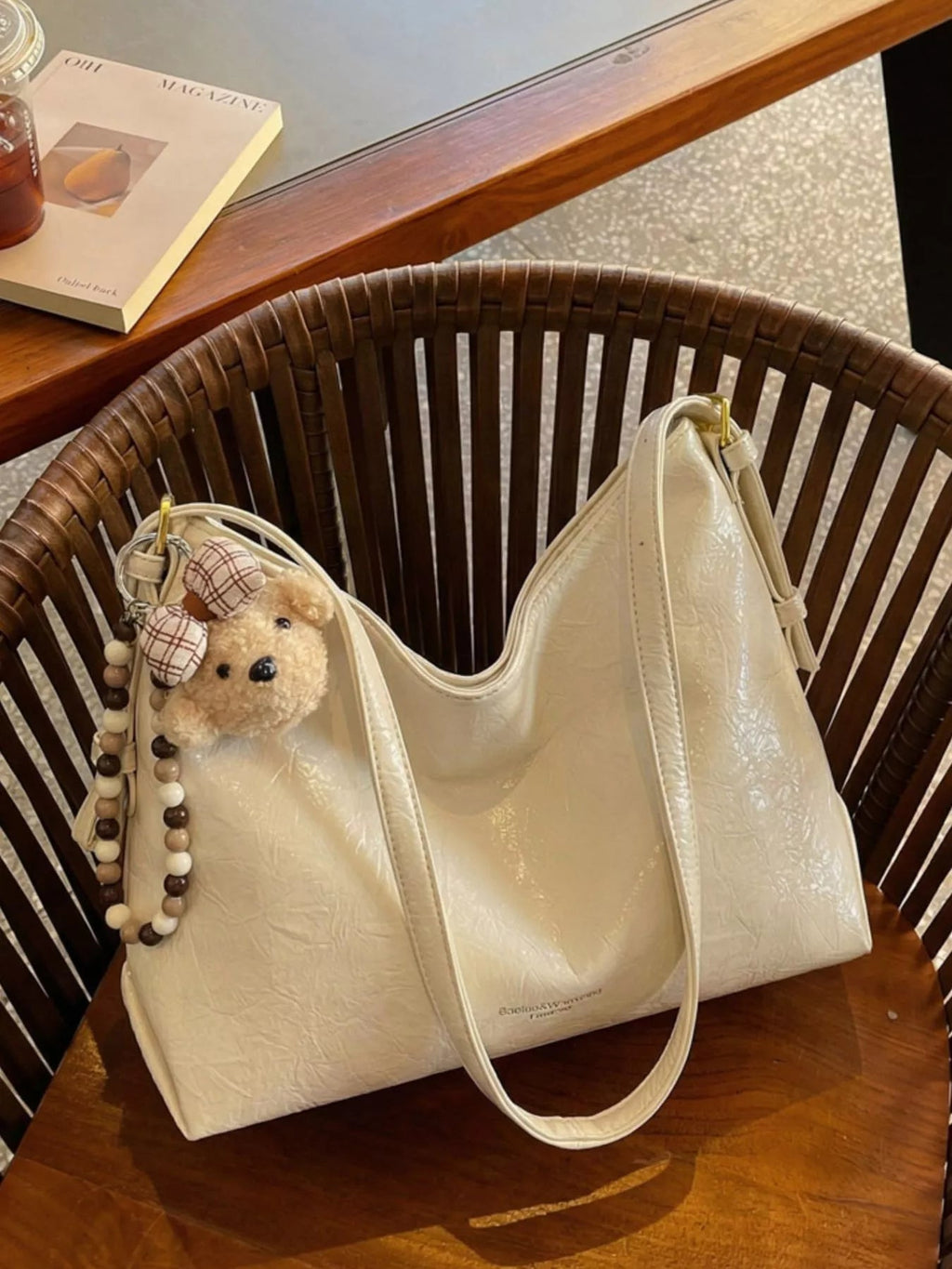 PU Leather Shoulder Bag - TheMomCo.