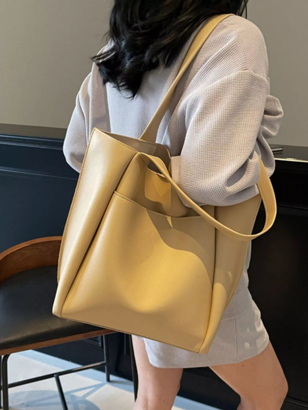 PU Leather Shoulder Bag - TheMomCo.