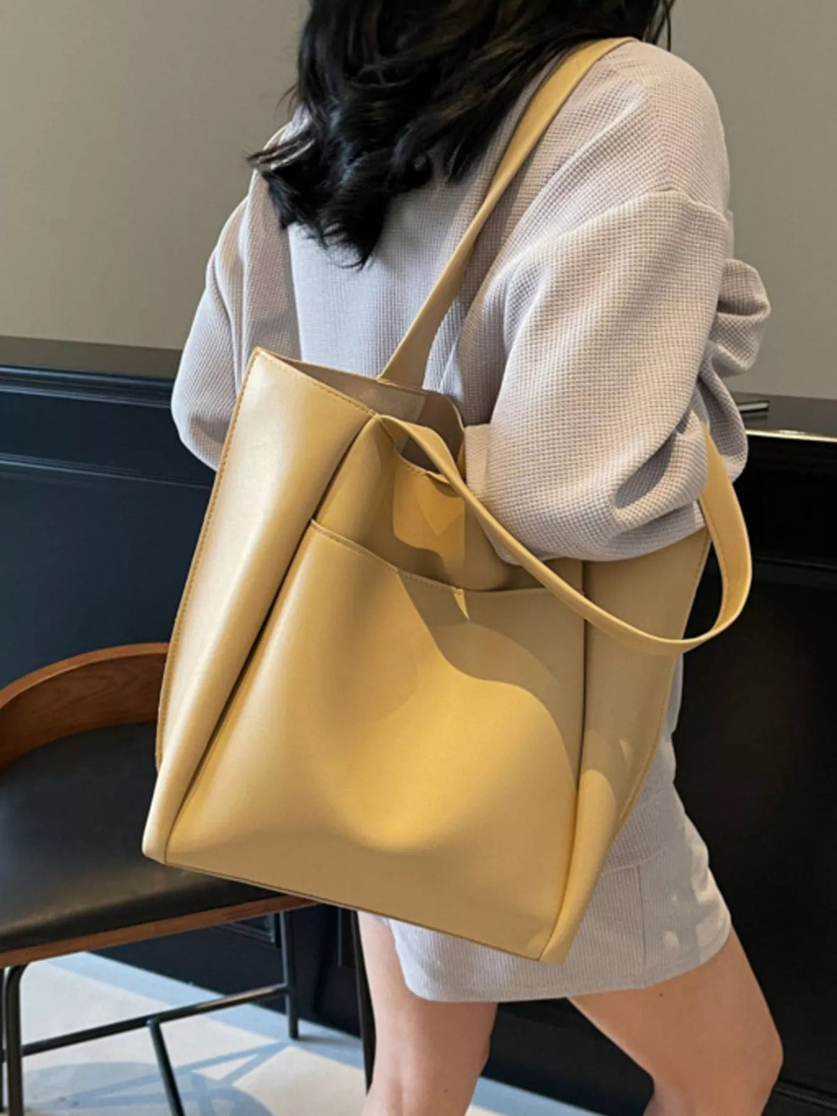 PU Leather Shoulder Bag - TheMomCo.