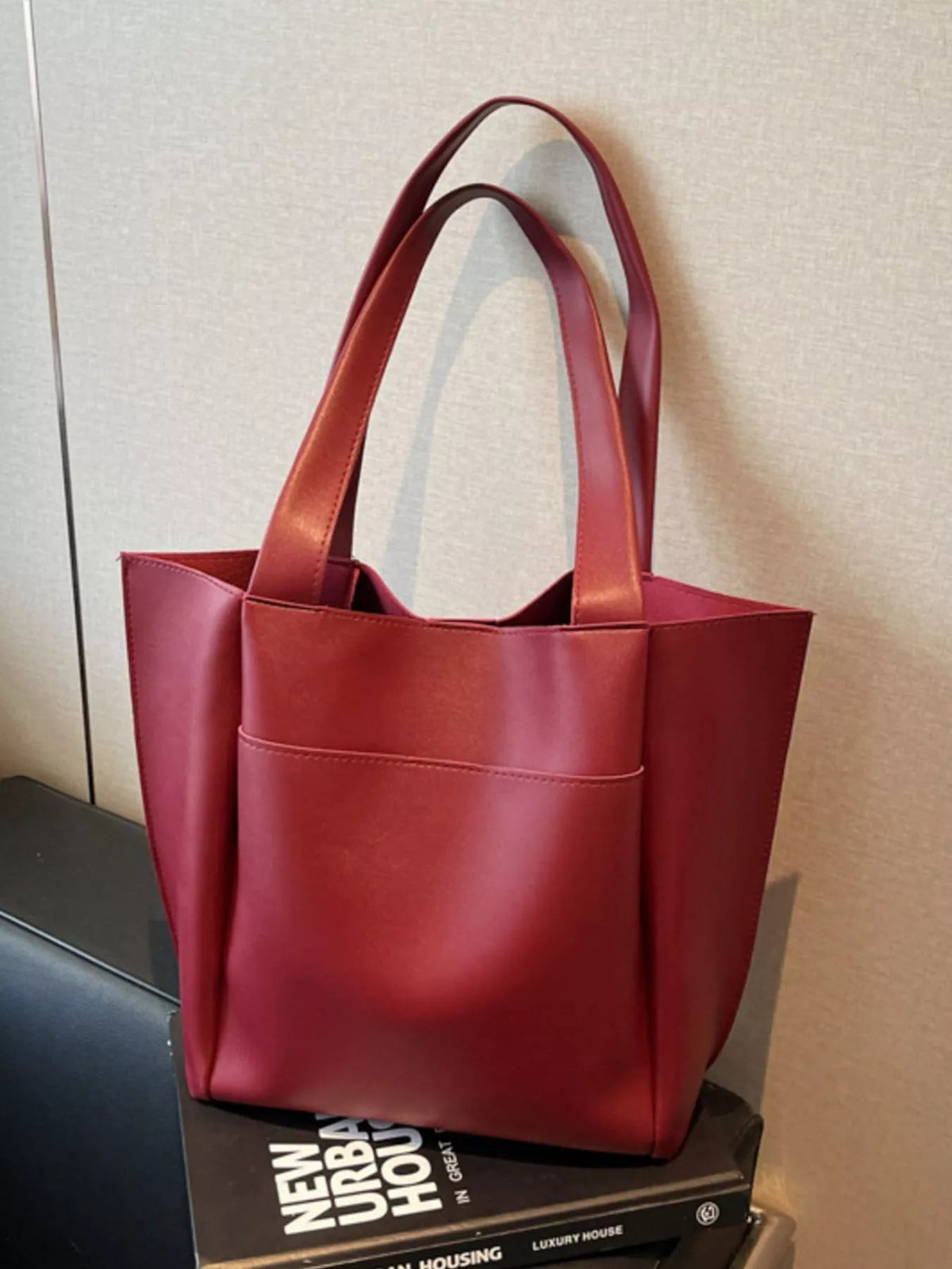 PU Leather Shoulder Bag - TheMomCo.