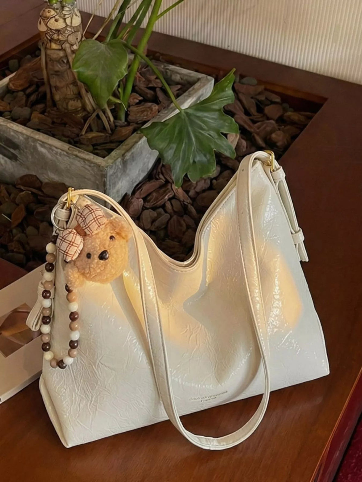 PU Leather Shoulder Bag - TheMomCo.