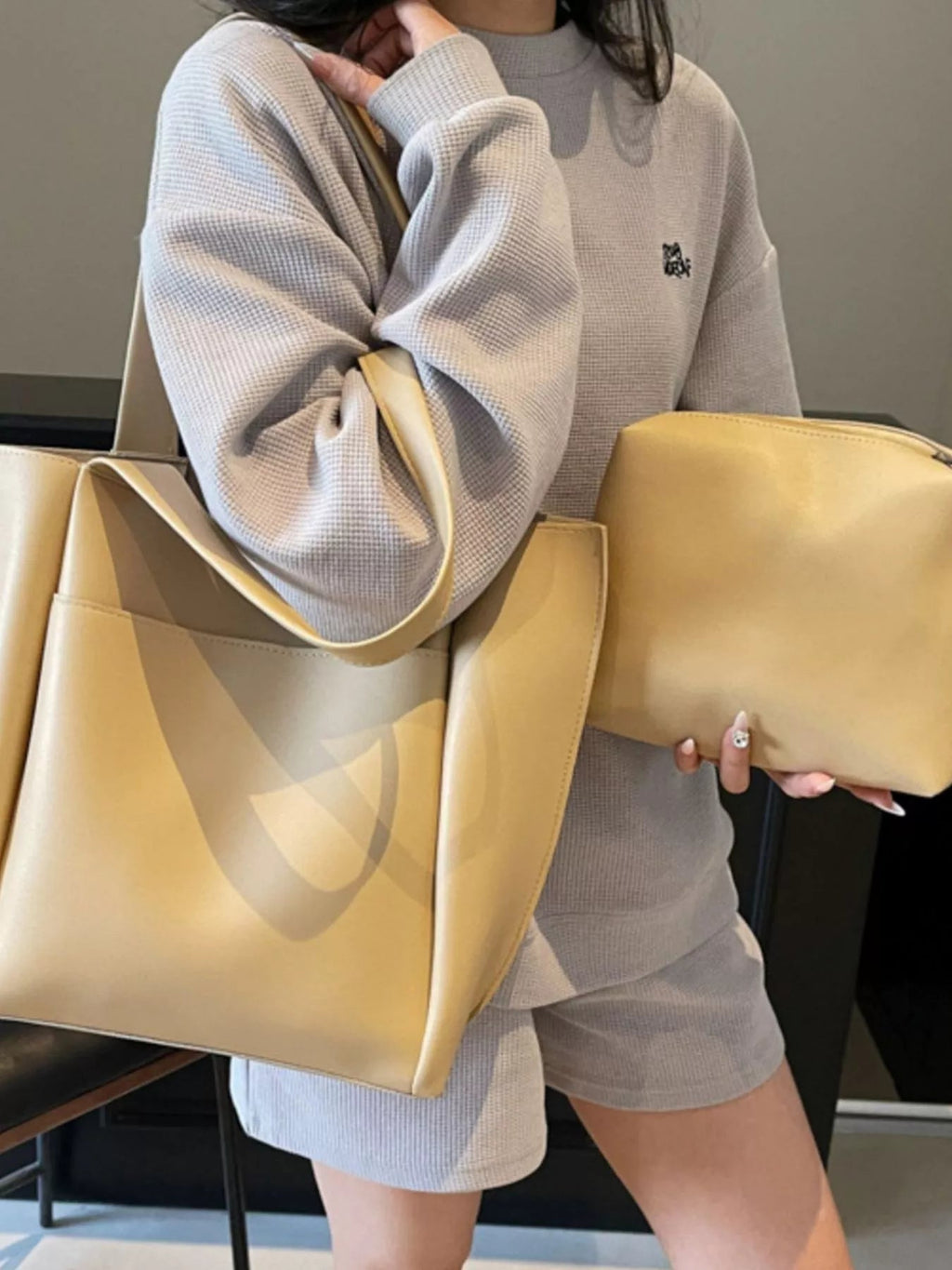 PU Leather Shoulder Bag - TheMomCo.