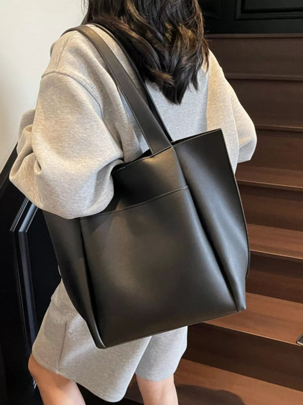 PU Leather Shoulder Bag - TheMomCo.