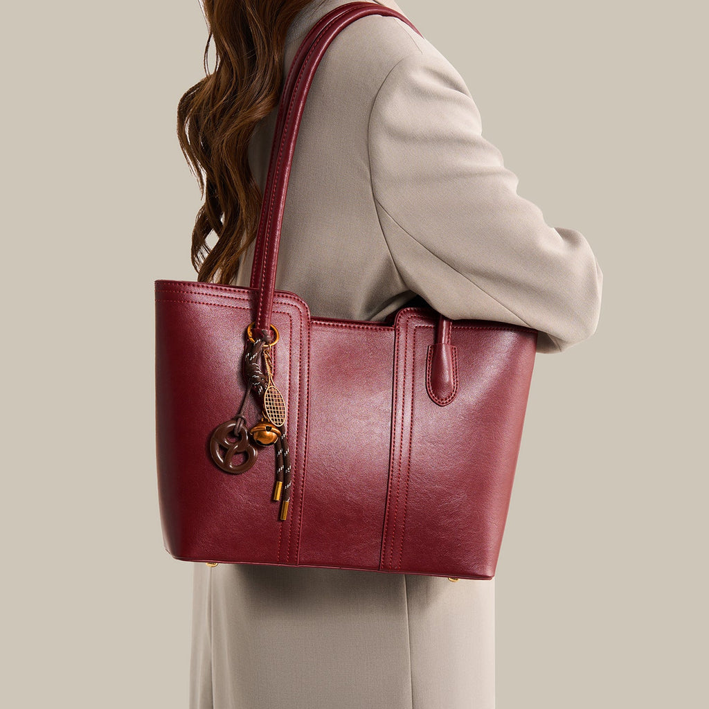 PU Leather Tote Bag - TheMomCo.