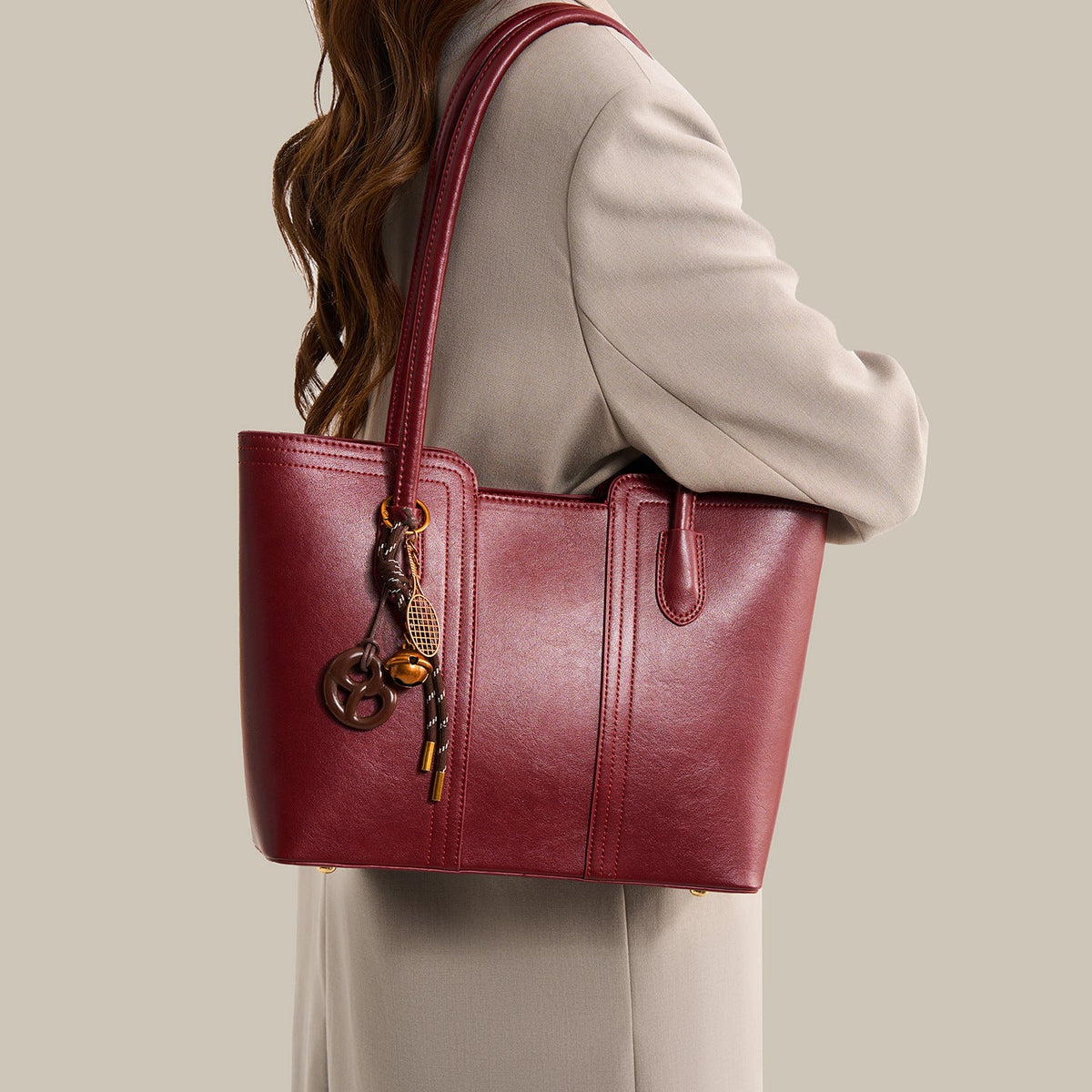 PU Leather Tote Bag - TheMomCo.