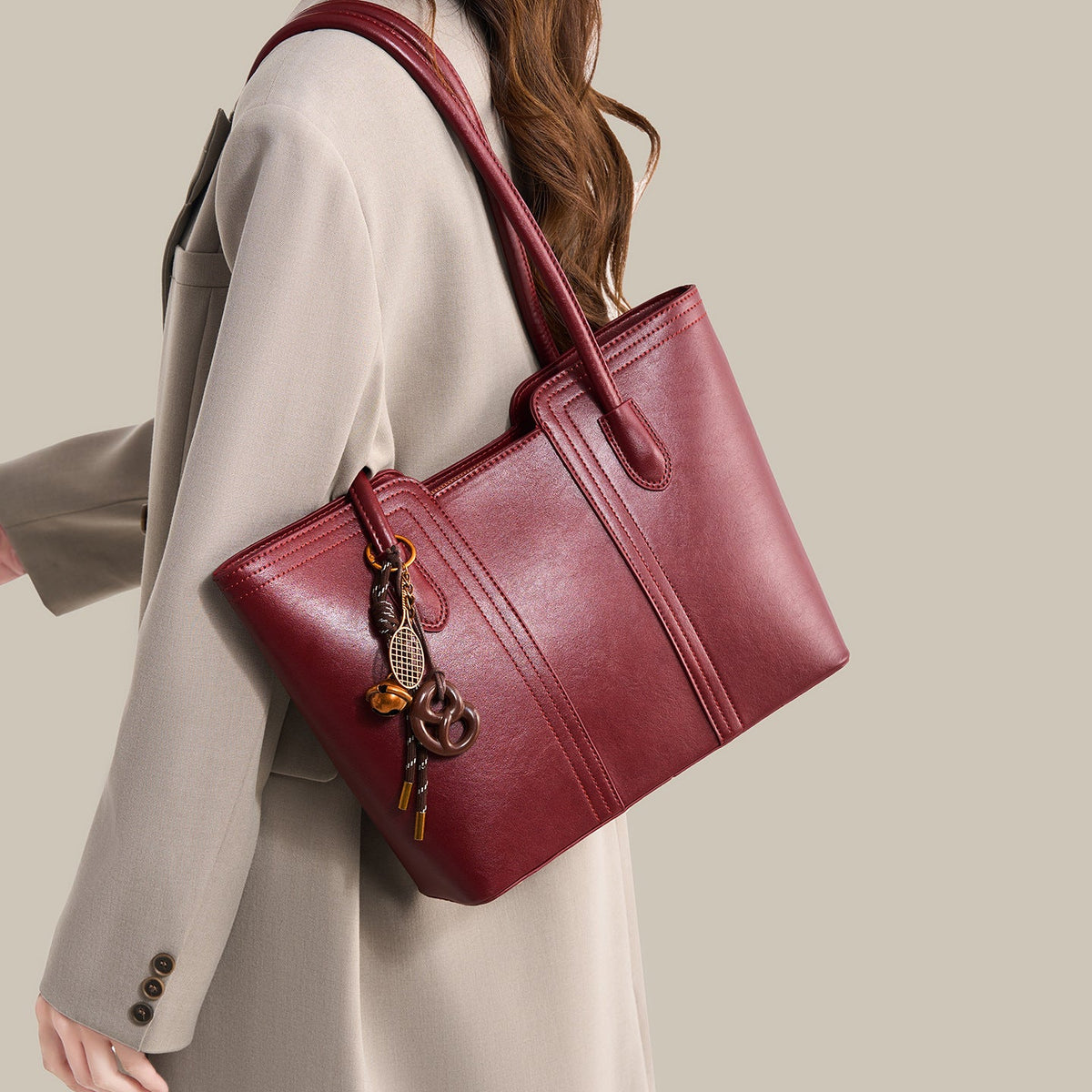 PU Leather Tote Bag - TheMomCo.