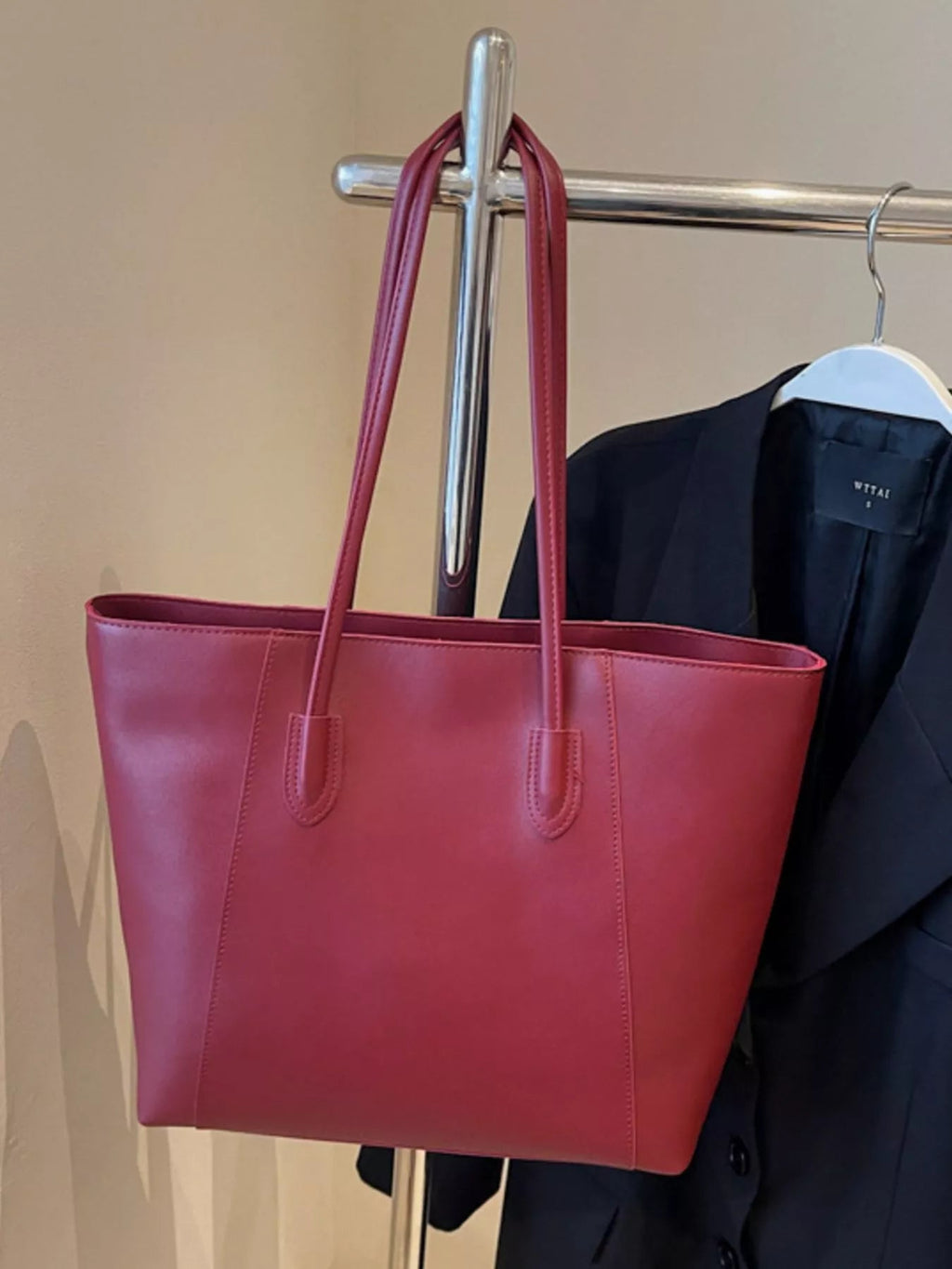 PU Leather Tote Bag - TheMomCo.