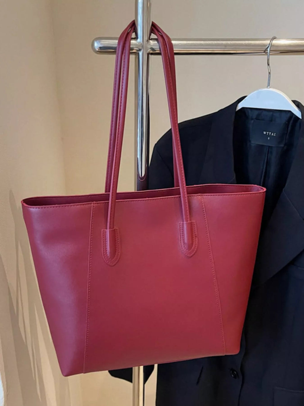 PU Leather Tote Bag - TheMomCo.