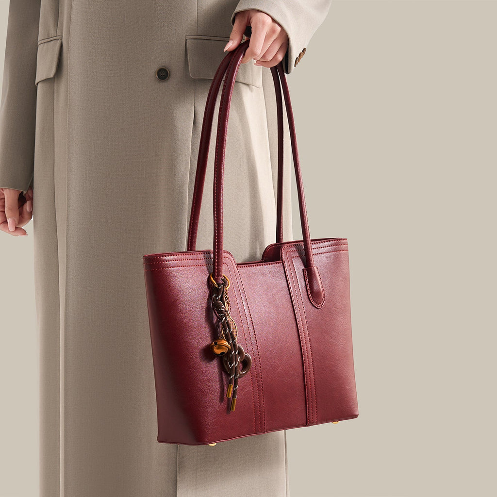 PU Leather Tote Bag - TheMomCo.