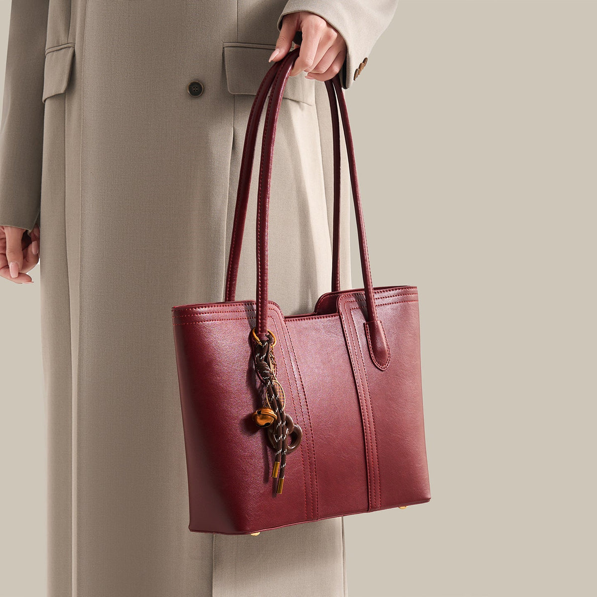 PU Leather Tote Bag - TheMomCo.