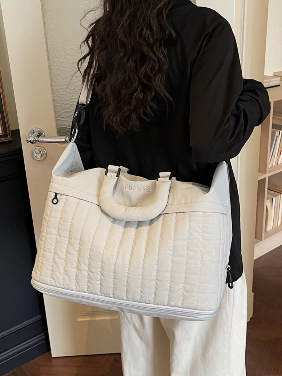 Quilted Nylon Travel Bag - TheMomCo.