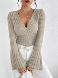 Ribbed Flare Sleeve Top - TheMomCo.