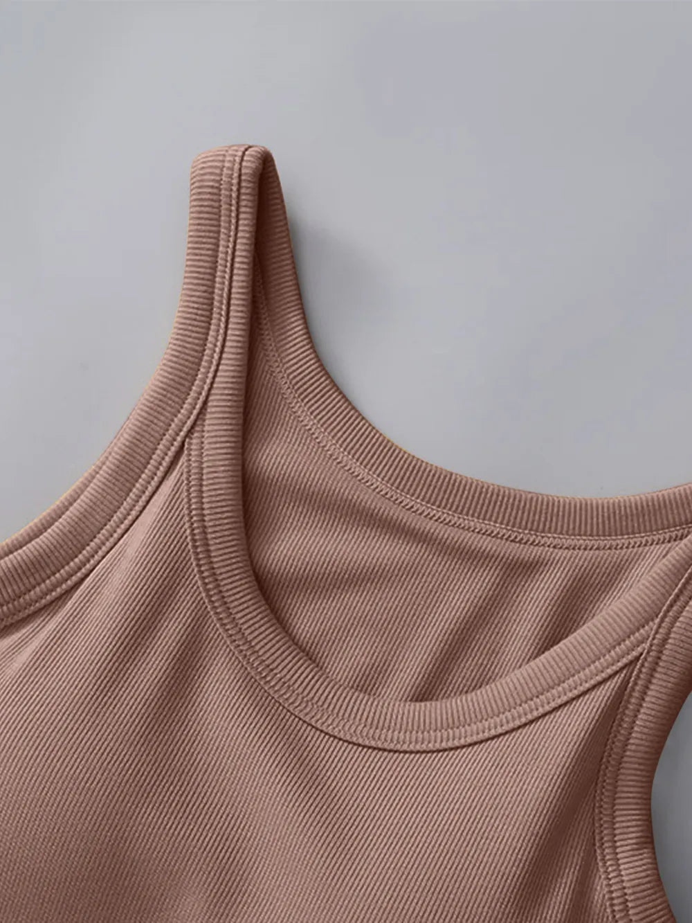 Round Neck Tank with Bra - TheMomCo.