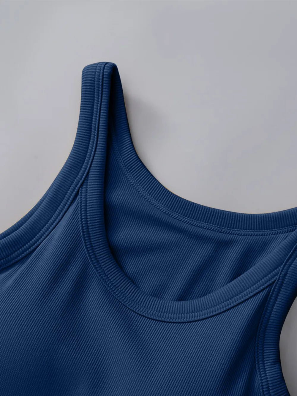 Round Neck Tank with Bra - TheMomCo.