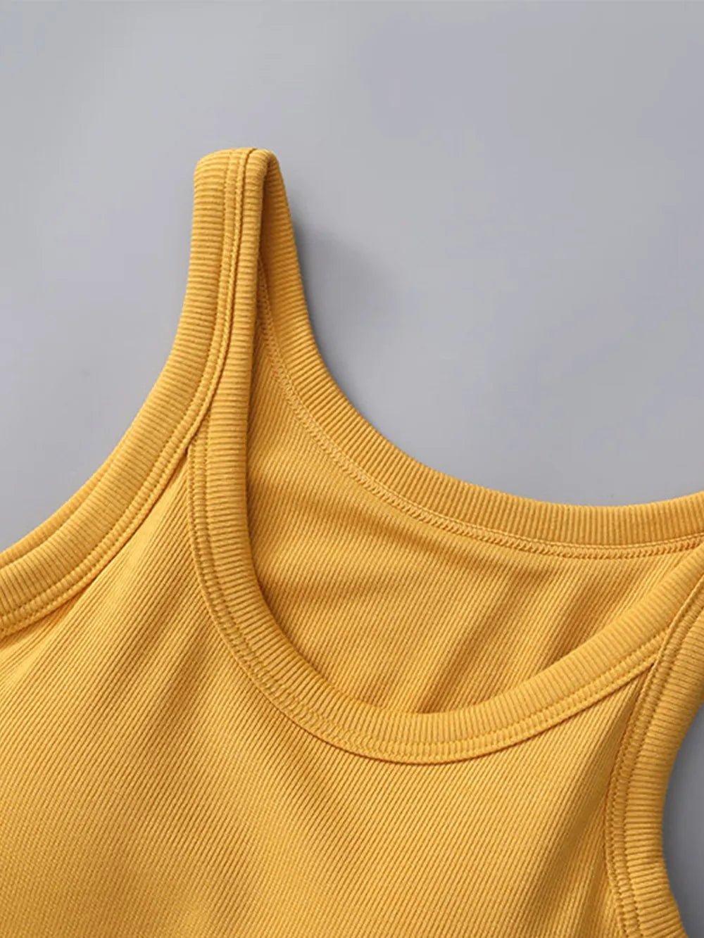 Round Neck Tank with Bra - TheMomCo.