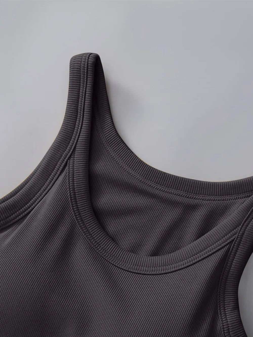 Round Neck Tank with Bra - TheMomCo.