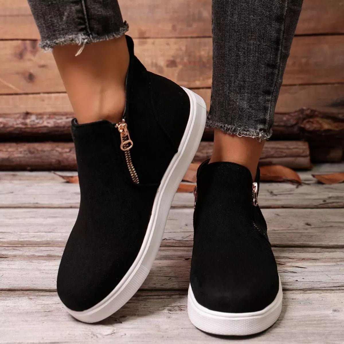Round Toe Flats Loafers - TheMomCo.