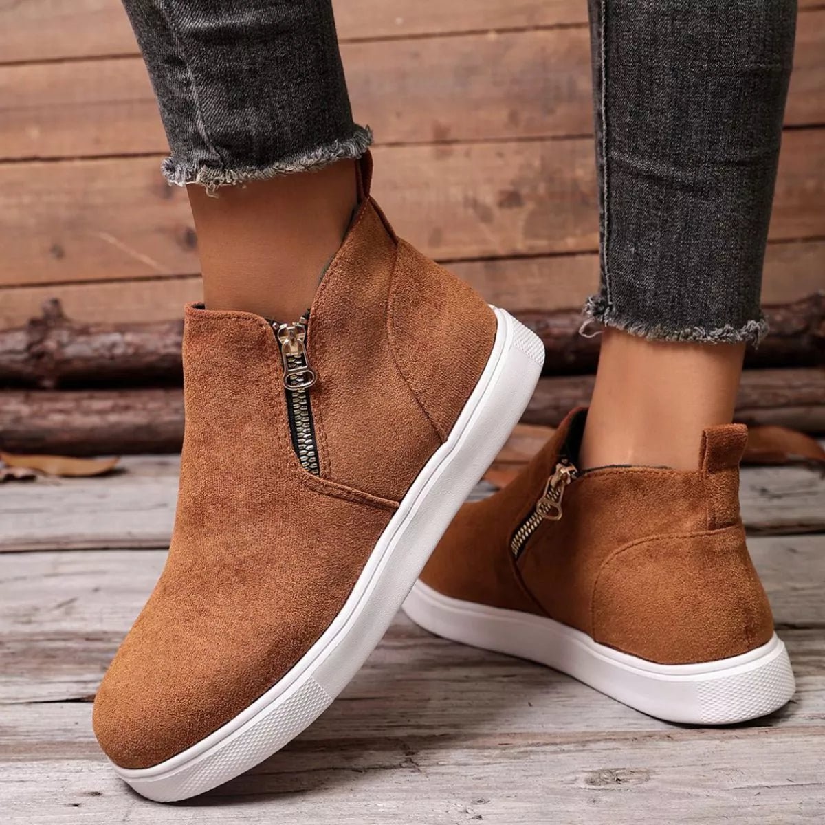 Round Toe Flats Loafers - TheMomCo.
