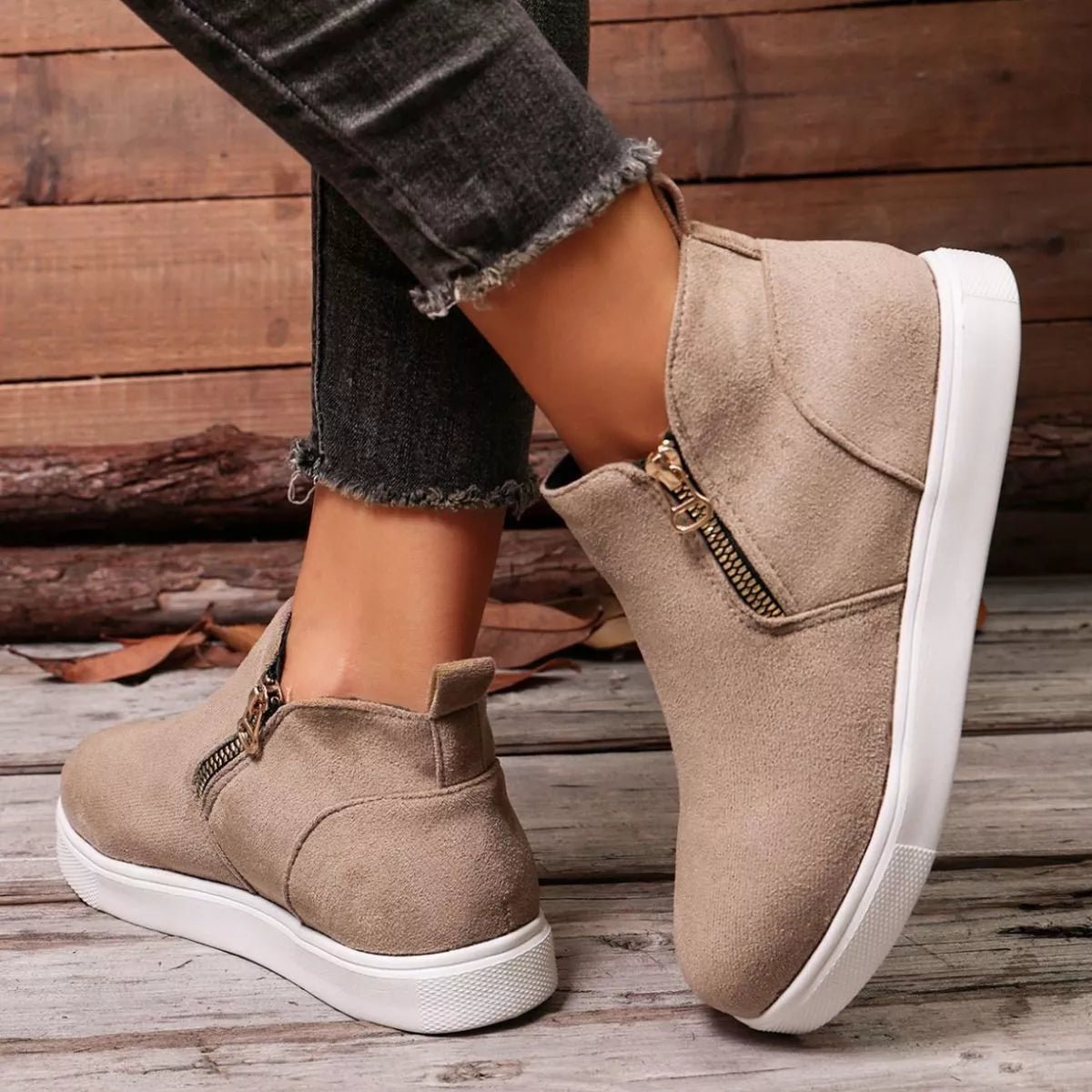 Round Toe Flats Loafers - TheMomCo.