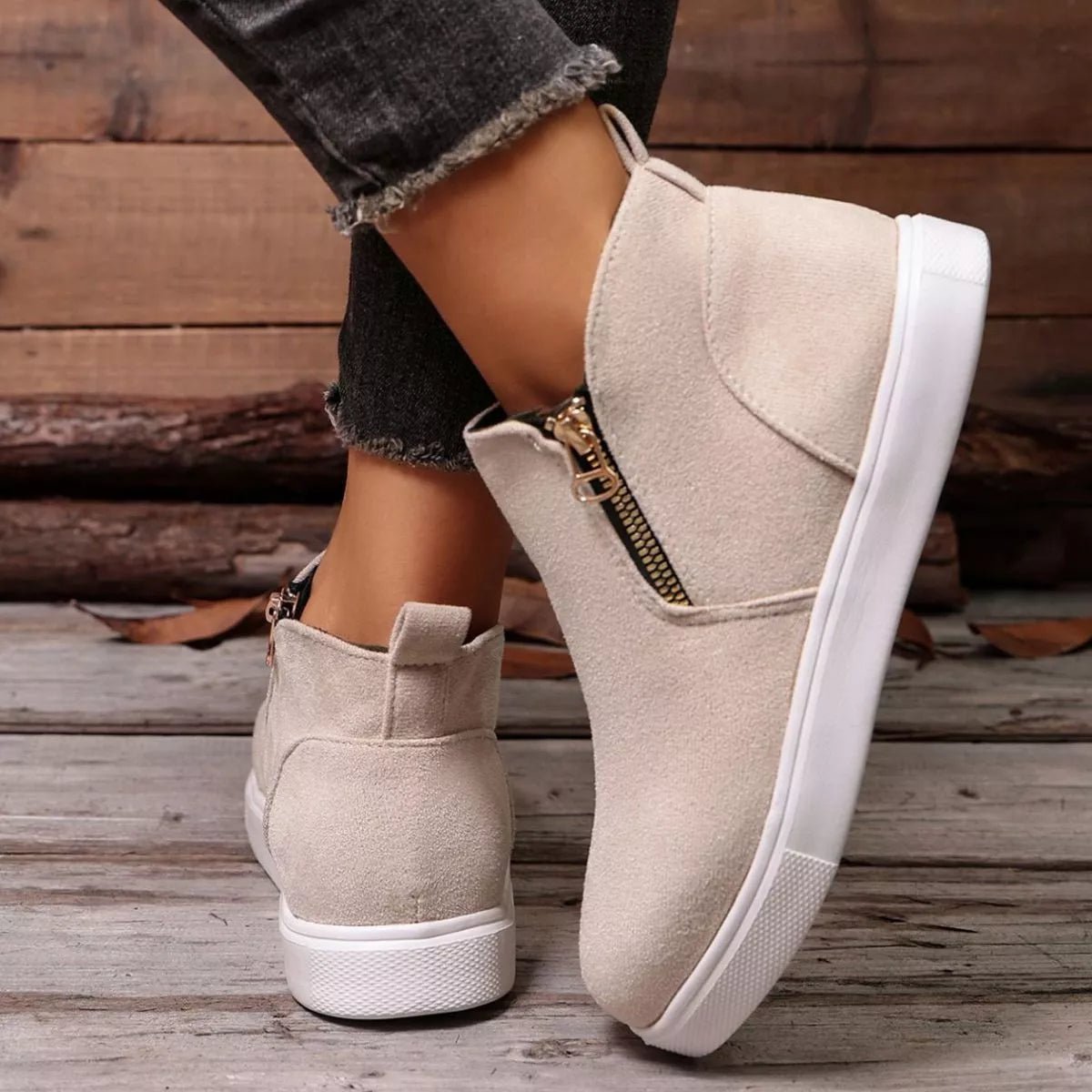 Round Toe Flats Loafers - TheMomCo.