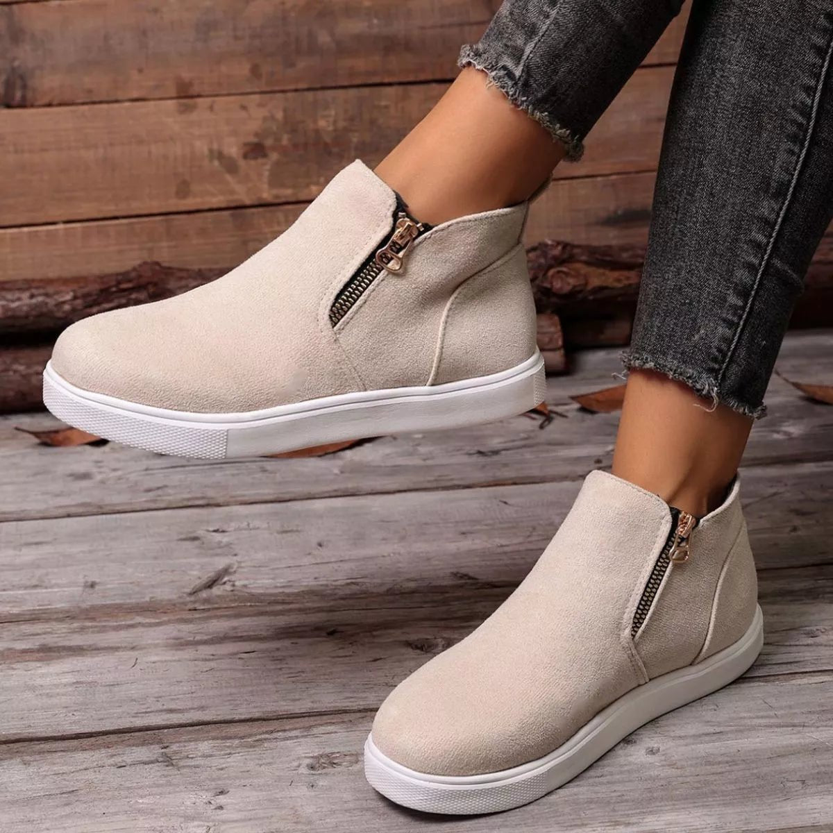Round Toe Flats Loafers - TheMomCo.