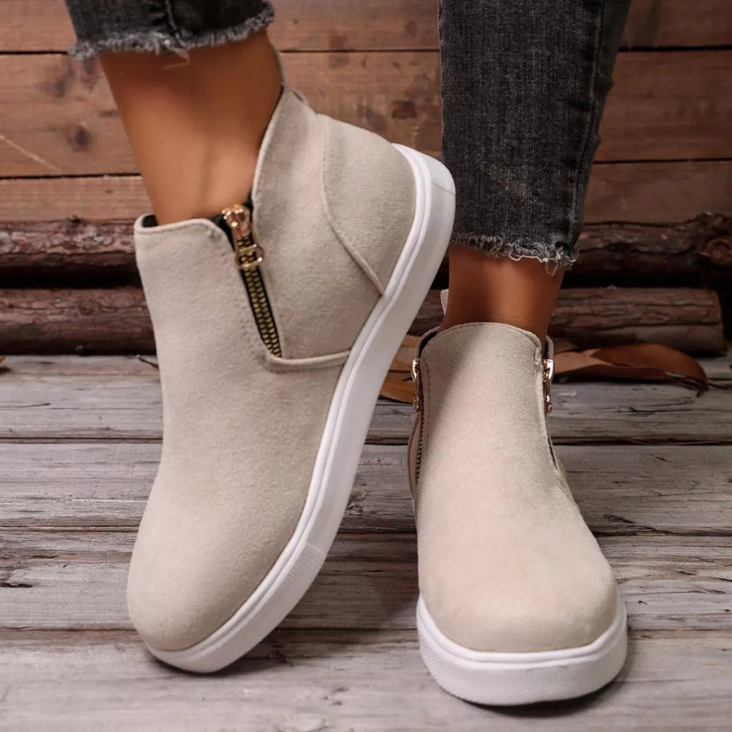 Round Toe Flats Loafers - TheMomCo.