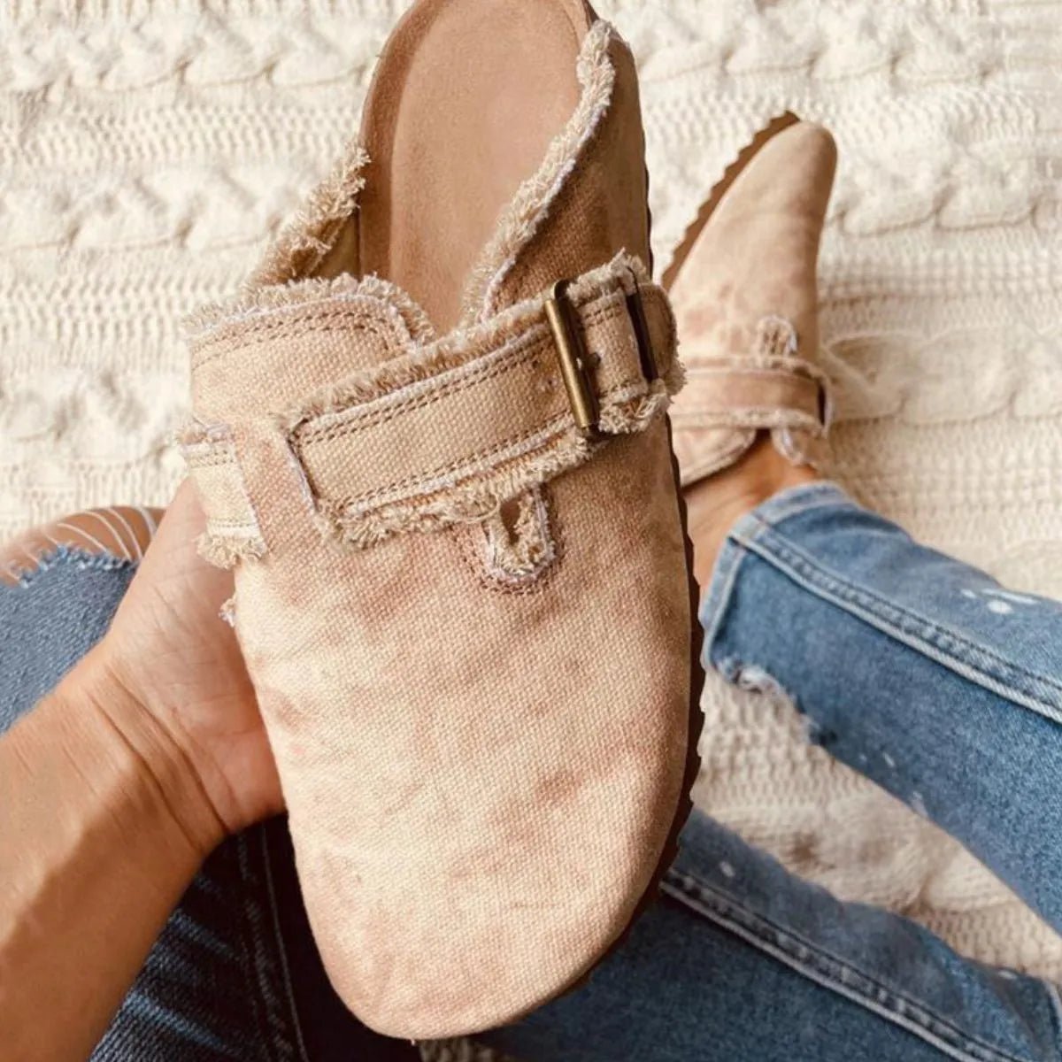 Round Toe Flats Loafers - TheMomCo.