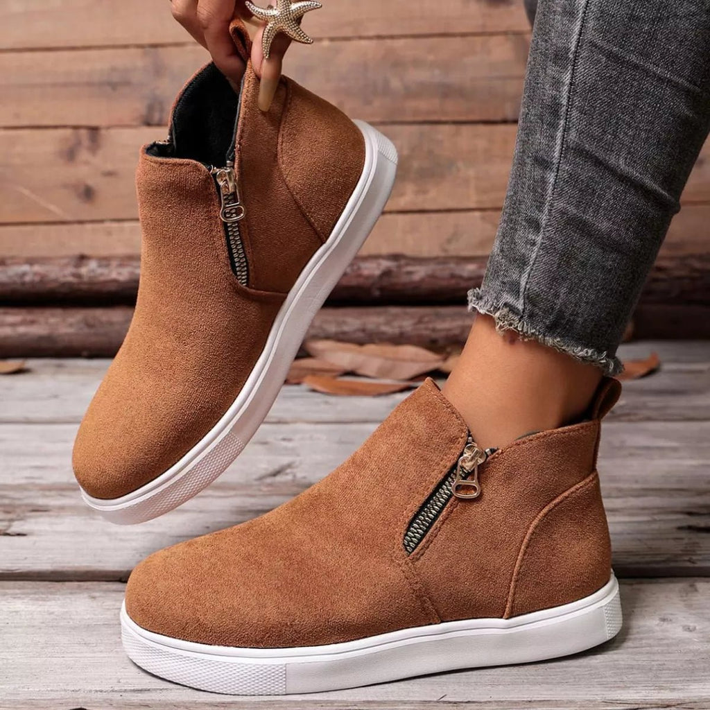 Round Toe Flats Loafers - TheMomCo.