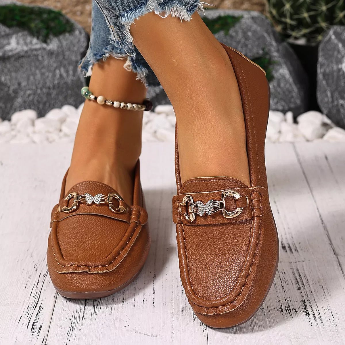 Round Toe Slip-Ons - TheMomCo.