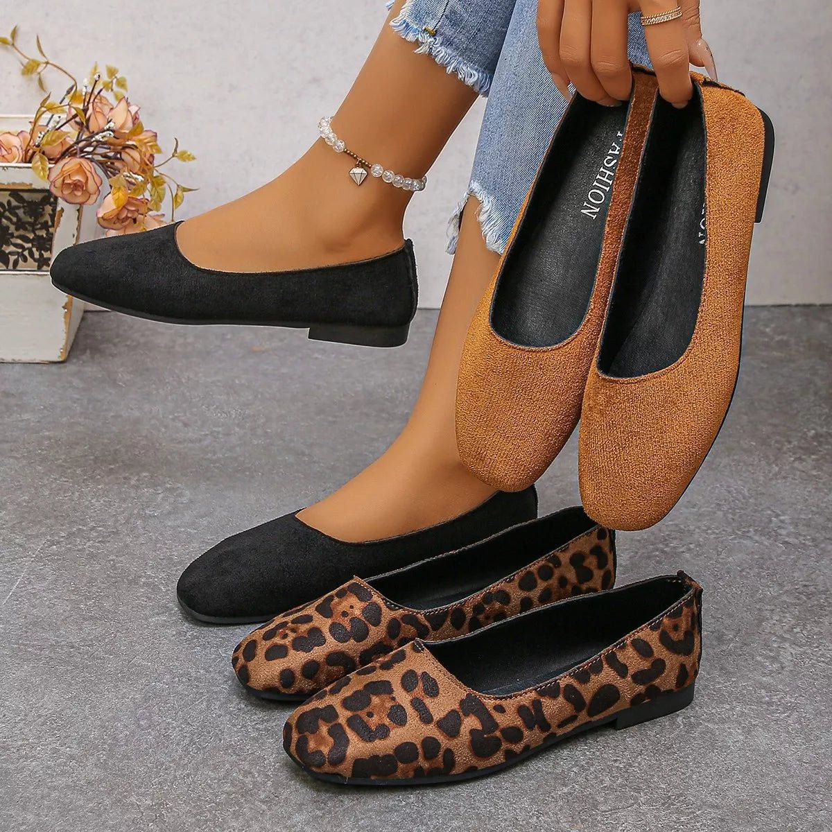 Round Toe Slip-Ons - TheMomCo.