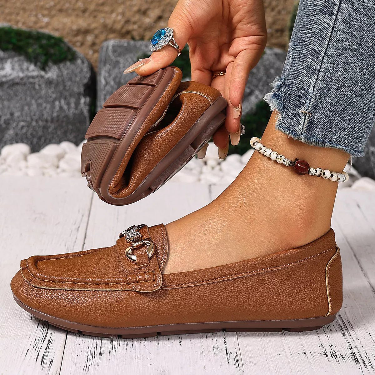 Round Toe Slip-Ons - TheMomCo.
