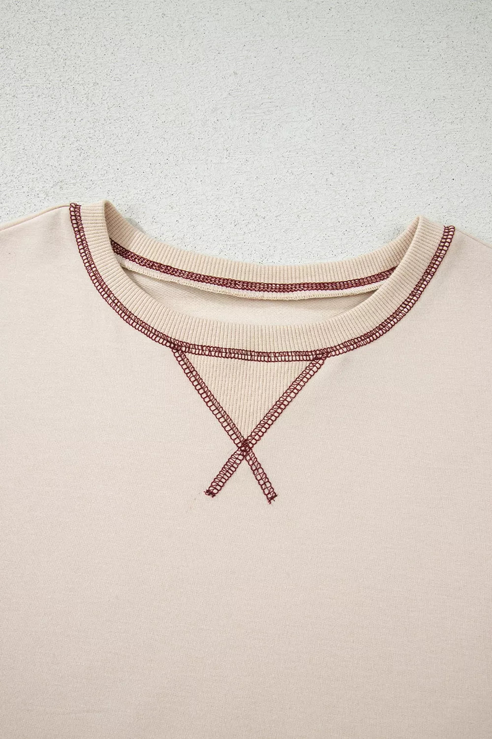 Slit Striped Long Sleeve Sweatshirt - TheMomCo.