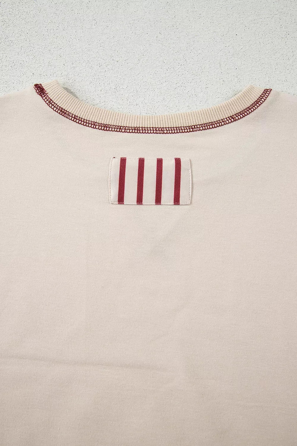 Slit Striped Long Sleeve Sweatshirt - TheMomCo.