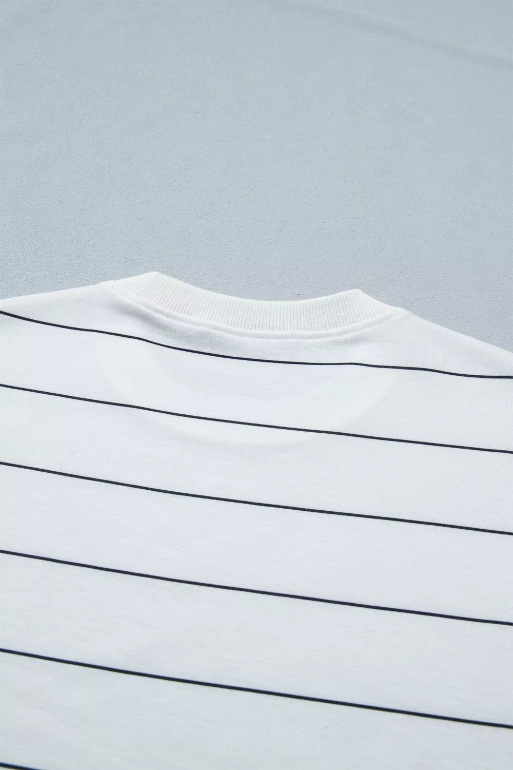 Stripe Half Sleeve Tee and Drawstring Shorts Set - TheMomCo.